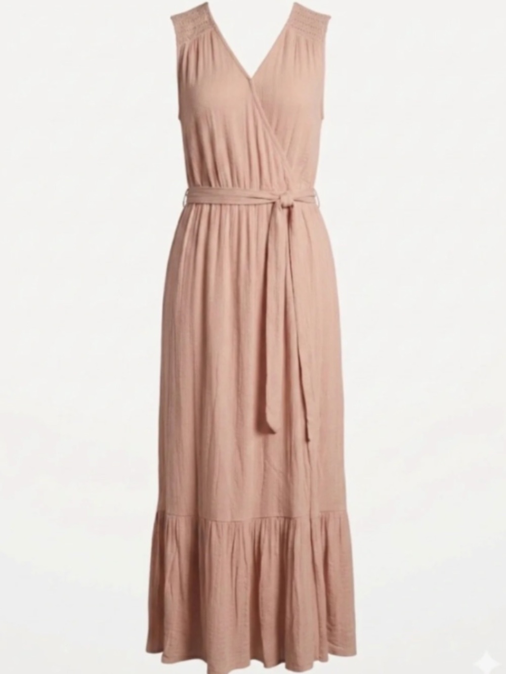 Knox Rose | Dusty Rose Wrap Tiered Maxi Dress- Size M